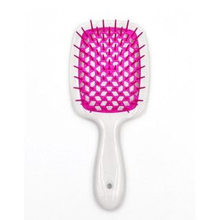 Гребінець для волосся білий/фуксія  Janeke Superbrush Original 
