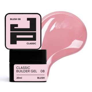 Класичний білдер-гель для моделювання Jerden Proff Classic Builder Gel №08 (рожевий) 20 мл