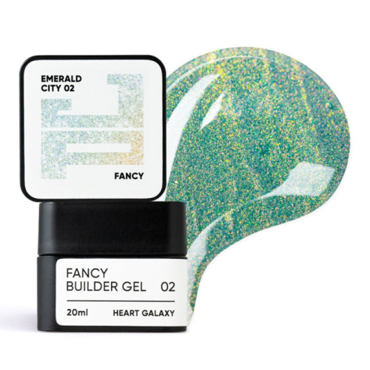 Білдер-гель з ефектом хамелеона Jerden Proff Fancy Builder Gel №02 (зелений) 20 мл