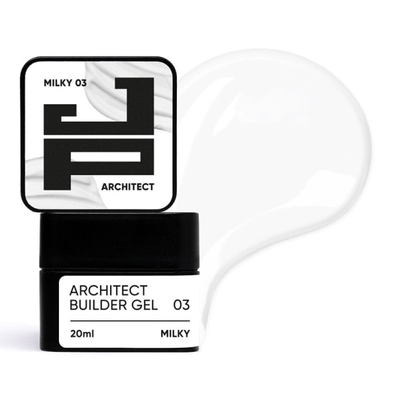 Густий білдер-гель для моделювання Jerden Proff Architect Builder Gel №03 (молочний) 20 мл Густий білдер-гель для моделювання Jerden Proff Architect Builder Gel №03 (молочний) 20 мл