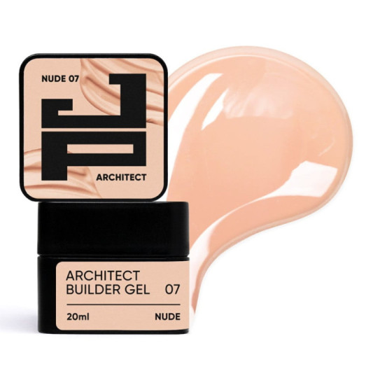 Густий білдер-гель для моделювання Jerden Proff Architect Builder Gel №07 (нюдовий) 20 мл
