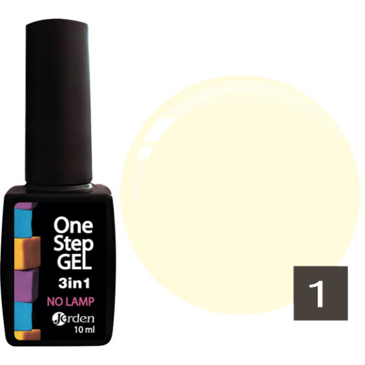 Лак для нігтів з ефектом гелю №01 10 мл, Jerden One Step 3 in 1