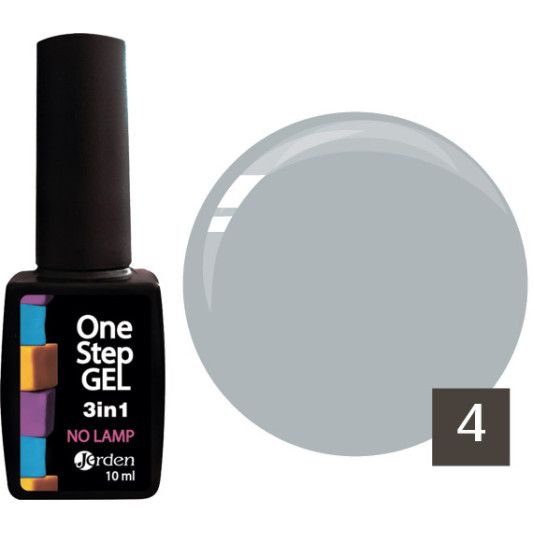 Лак для нігтів з ефектом гелю №04 10 мл, Jerden One Step 3 in 1