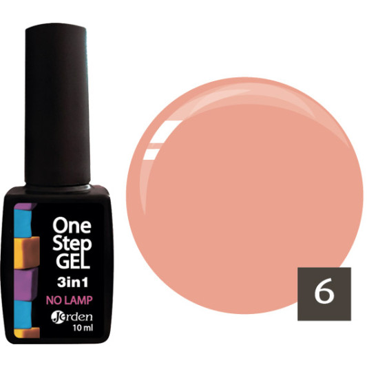 Лак для нігтів з ефектом гелю №06 10 мл, Jerden One Step 3 in 1