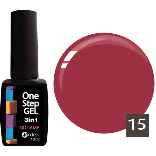 Лак для нігтів з ефектом гелю №15 10 мл, Jerden One Step 3 in 1