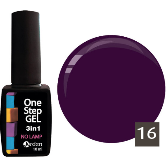 Лак для нігтів з ефектом гелю №16 10 мл, Jerden One Step 3 in 1
