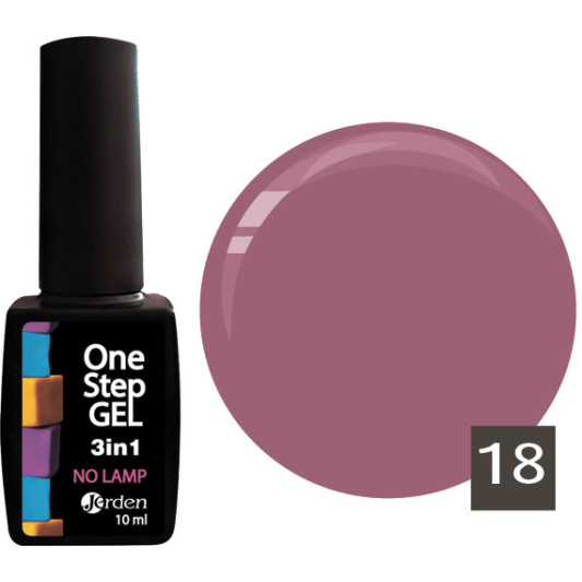 Лак для нігтів з ефектом гелю №18 10 мл, Jerden One Step 3 in 1