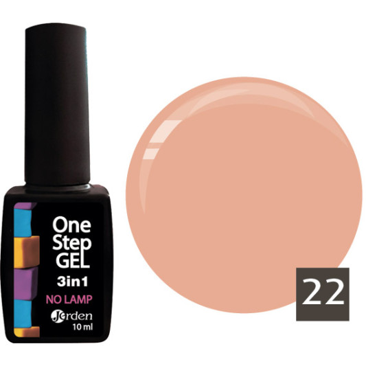 Лак для нігтів з ефектом гелю №22 10 мл, Jerden One Step 3 in 1