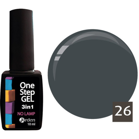 Лак для нігтів з ефектом гелю №26 10 мл, Jerden One Step 3 in 1