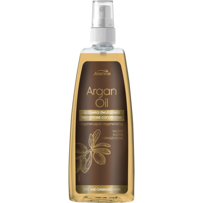 Двофазний кондиціонер-спрей для сухого волосся Joanna Argan Oil 150 мл Двофазний кондиціонер-спрей для сухого волосся Joanna Argan Oil 150 мл