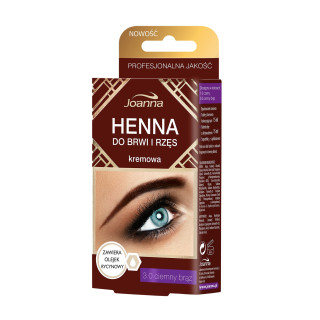 Краска для бровей и ресниц темно-коричневая Joanna Henna Eyebrow & Eyelash Tint