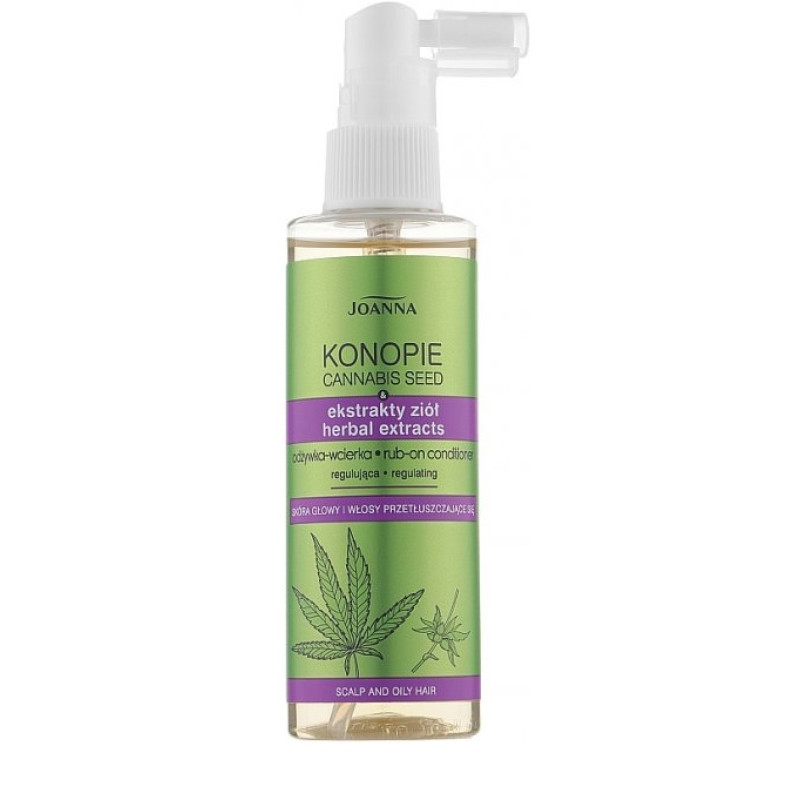 Лосьон-кондиционер для жирных волос Joanna Cannabis Seed Herbal Extracts Rub-on Conditioner 100 мл Лосьон-кондиционер для жирных волос Joanna Cannabis Seed Herbal Extracts Rub-on Conditioner 100 мл