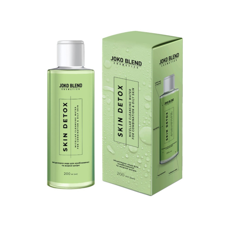 Міцелярна вода для комбінованої та жирної шкіри Skin Detox Joko Blend 200 мл Міцелярна вода для комбінованої та жирної шкіри Skin Detox Joko Blend 200 мл