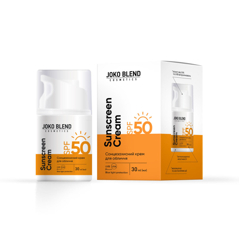 Сонцезахисний крем для обличчя SPF 50 Joko Blend 30 мл Сонцезахисний крем для обличчя SPF 50 Joko Blend 30 мл