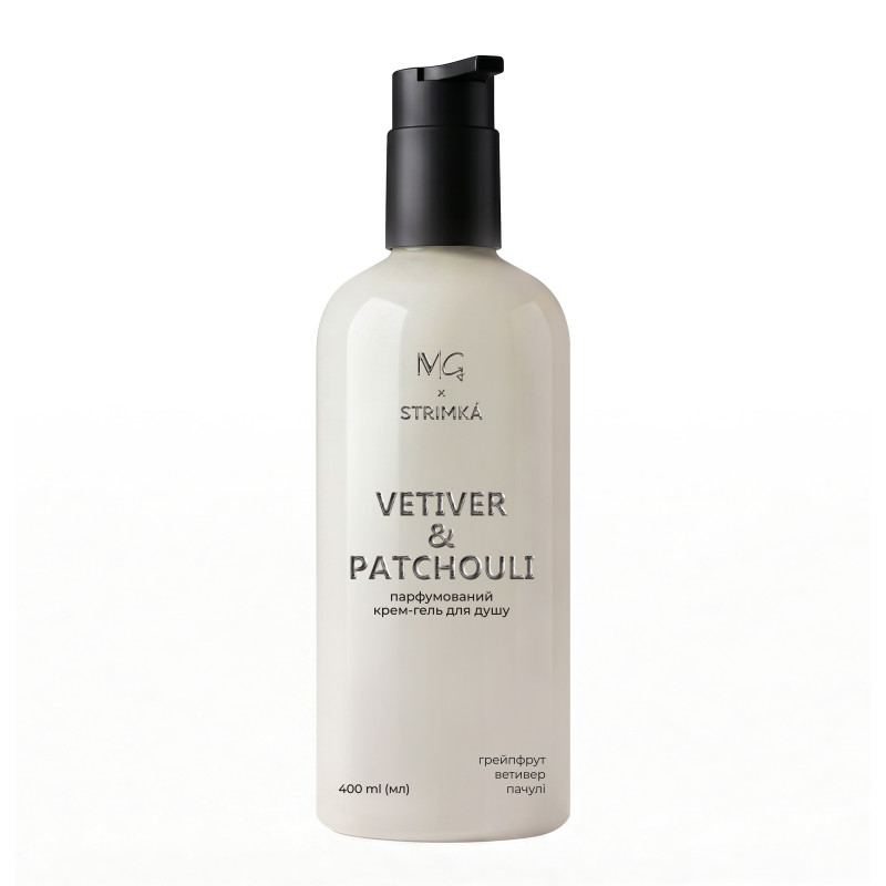 Парфумований крем-гель для душу Vetiver & Patchouli MG & STRIMKA 400 мл Парфумований крем-гель для душу Vetiver & Patchouli MG & STRIMKA 400 мл