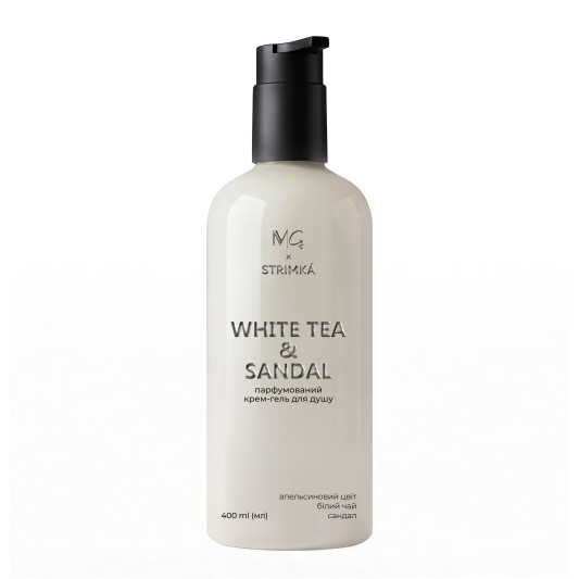 Парфумований крем-гель для душу White tea & Sandal MG & STRIMKA 400 мл