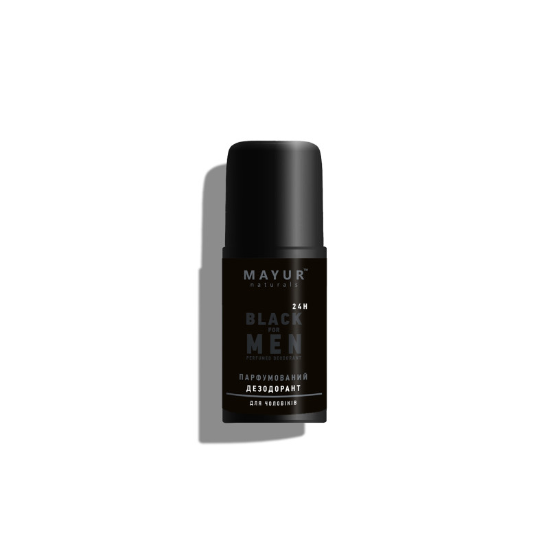 Дезодорант чоловічий парфумований натуральний Mayur "Black for men" 50 мл Дезодорант чоловічий парфумований натуральний Mayur "Black for men" 50 мл