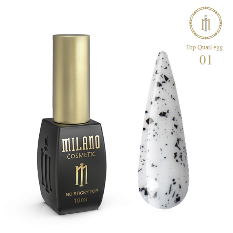 Глянцевий топ №01 Milano Quail Egg Top 10 мл Глянцевий топ №01 Milano Quail Egg Top 10 мл