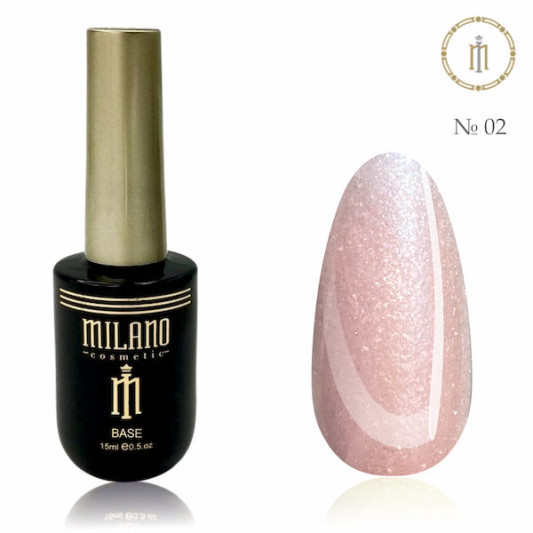 Рідкий полігель з шимером №02 Milano Liquid Polygel 15 мл