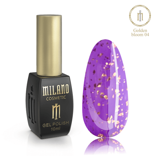 База кольорова з золотою поталью №04 Milano Golden Bloom 10 мл