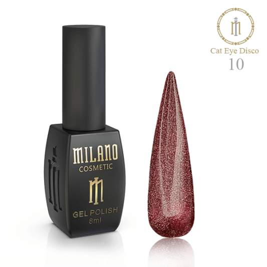 Гель-лак №10 Milano Disco Cat Eye 8 мл