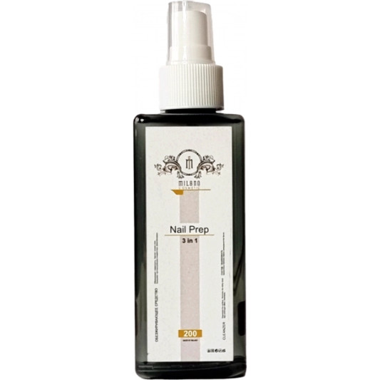 Знежирювач для нігтів Milano Nail Prep 3 in 1 200 мл