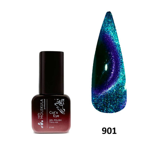Гель-лак 9D ефект котяче око №901 Nails Molekula 6 мл