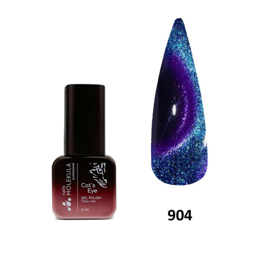 Гель-лак 9D ефект котяче око №904 Nails Molekula 6 мл