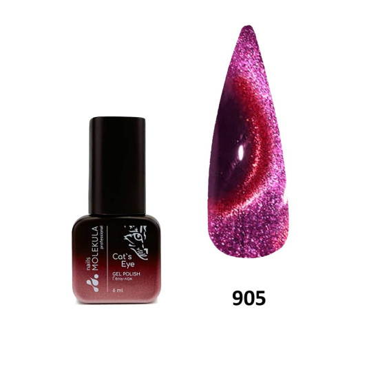 Гель-лак 9D ефект котяче око №905 Nails Molekula 6 мл