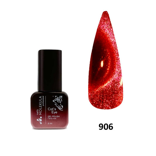 Гель-лак 9D ефект котяче око №906 Nails Molekula 6 мл