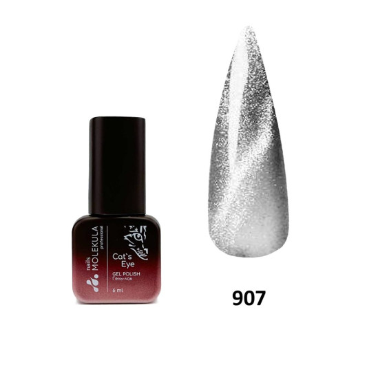 Гель-лак 9D ефект котяче око 907 (кварцовий) Nails Molekula 6 мл