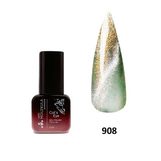 Гель-лак 9D ефект котяче око 908 (кварцовий) Nails Molekula 6 мл