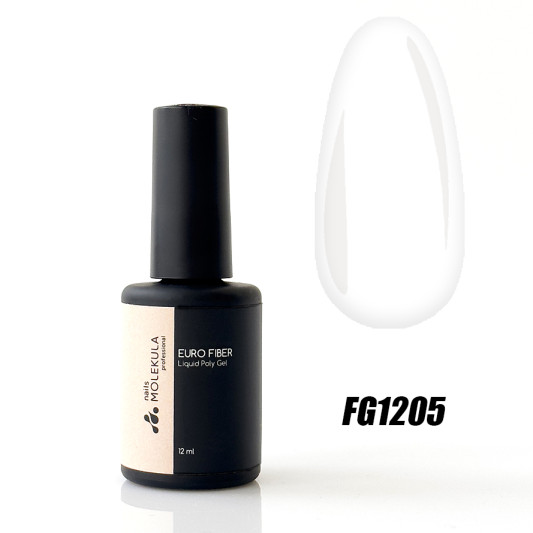 Моделирующая гель-база Pale Milk (молочная) Nails Molekula Euro Fiber Gel 12 мл