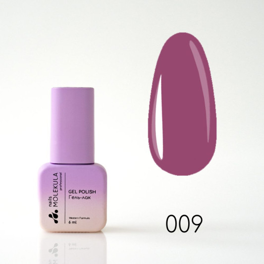 Гель-лак Gel Polish №009 Какао-пурпур Nails Molekula 6 мл