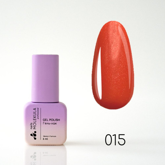 Гель-лак Gel Polish №015 Персиковий перламутр Nails Molekula 6 мл