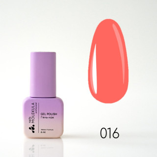 Гель-лак Gel Polish №016 Персиковий Nails Molekula 6 мл