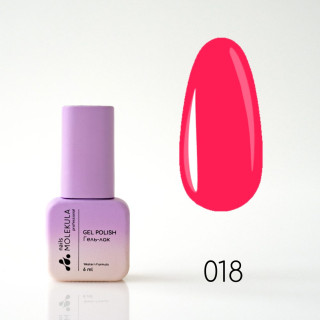 Гель-лак Gel Polish №018 Яскраво-рожевий Nails Molekula 6 мл