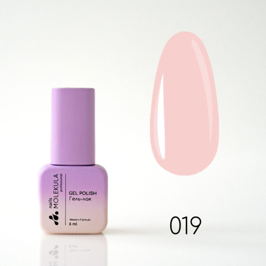 Гель-лак Gel Polish №019 Бежево-рожевий френч Nails Molekula 6 мл