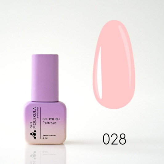 Гель-лак Gel Polish №028 Рожевий френч Nails Molekula 6 мл