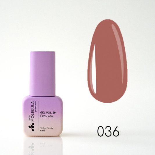Гель-лак Gel Polish №036 Кава з молоком Nails Molekula 6 мл