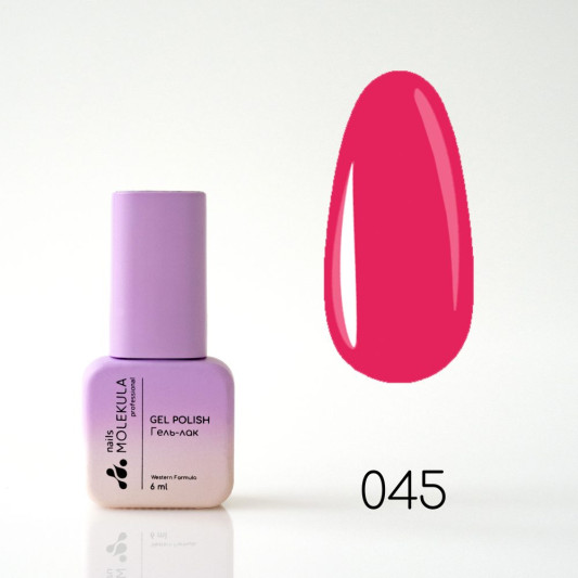 Гель-лак Gel Polish №045 Ягідно пурпурний Nails Molekula 6 мл
