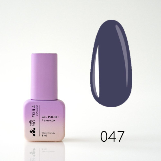 Гель-лак Gel Polish №047 Графіт Nails Molekula 6 мл