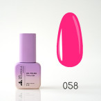 Гель-лак Gel Polish №058 Насичений рожевий неон Nails Molekula 6 мл