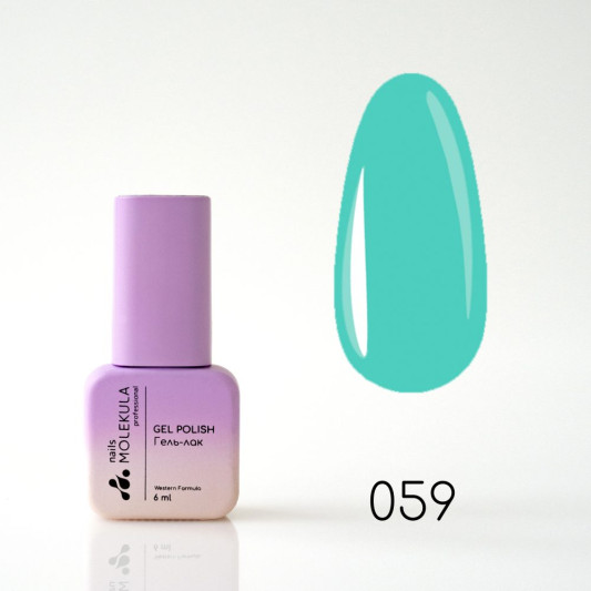 Гель-лак Gel Polish №059 Ментоловий Nails Molekula 6 мл