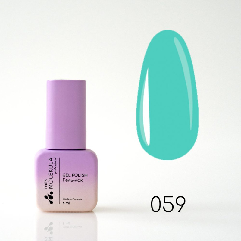 Гель-лак Gel Polish №059 Ментоловий Nails Molekula 6 мл Гель-лак Gel Polish №059 Ментоловий Nails Molekula 6 мл