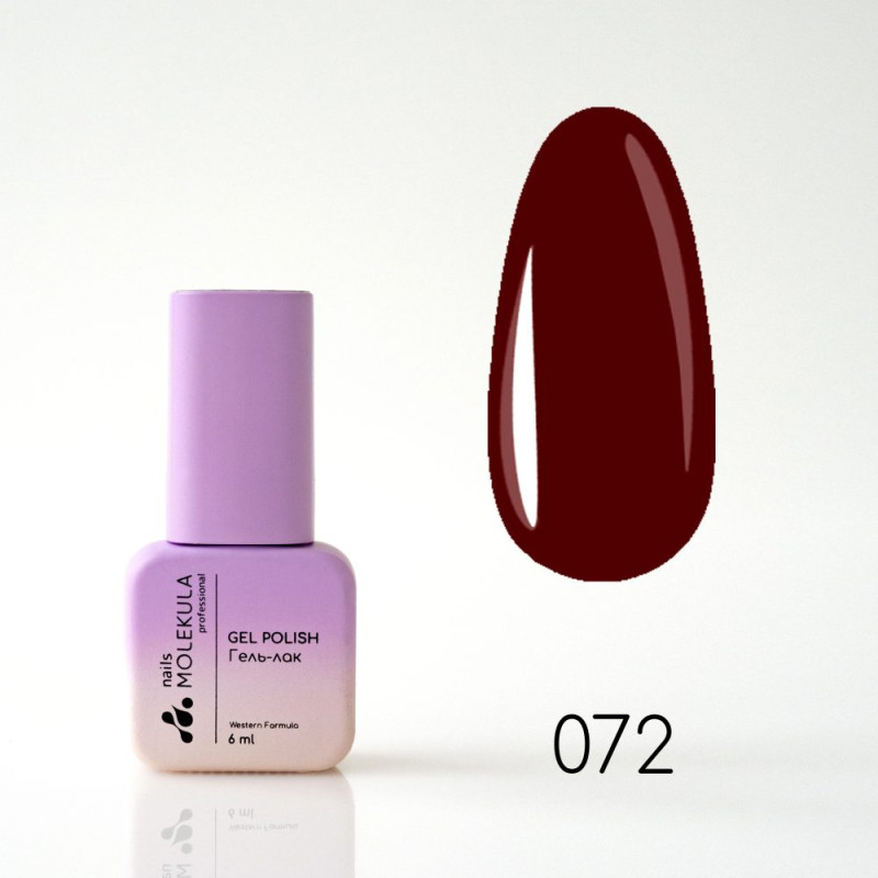 Гель-лак Gel Polish №072 Темно-коричневий Nails Molekula 6 мл Гель-лак Gel Polish №072 Темно-коричневий Nails Molekula 6 мл