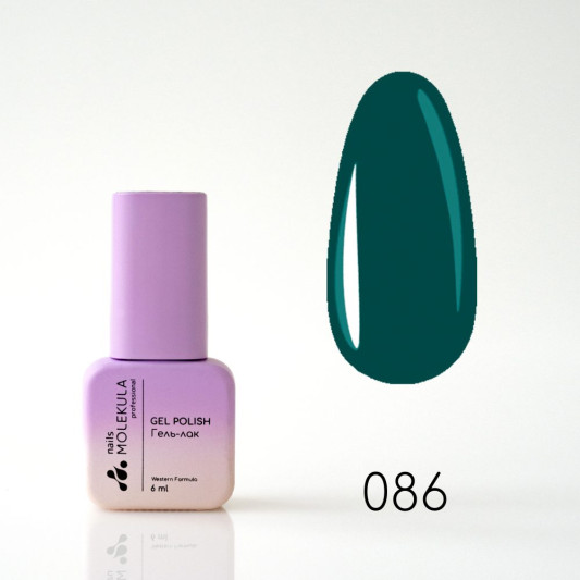Гель-лак Gel Polish №086 Темний смарагд Nails Molekula 6 мл