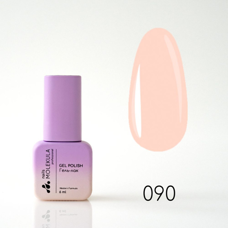 Гель-лак Gel Polish №090 Персиковий натюрель Nails Molekula 6 мл Гель-лак Gel Polish №090 Персиковий натюрель Nails Molekula 6 мл