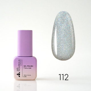 Гель-лак Gel Polish №112 Перламутр срібло Nails Molekula 6 мл
