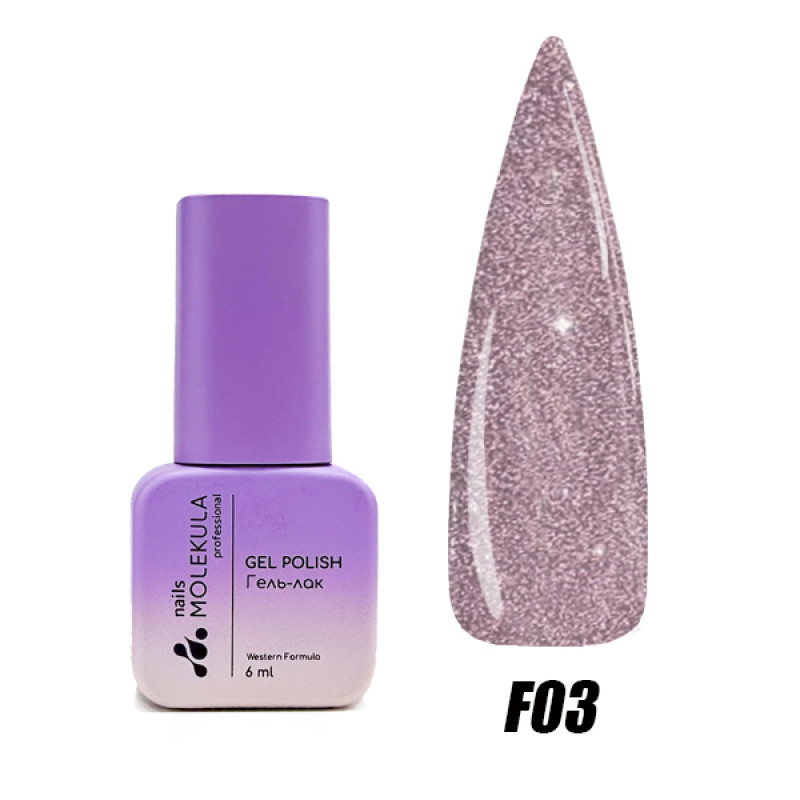 Гель-лак Nails Molekula Flash effect collection №F03 6 мл Гель-лак Nails Molekula Flash effect collection №F03 6 мл